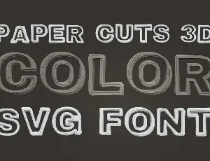 Paper Cuts Color Font