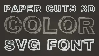 Paper Cuts Color Font