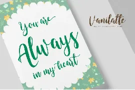 Vanilatte - Script font with a natural handwritten