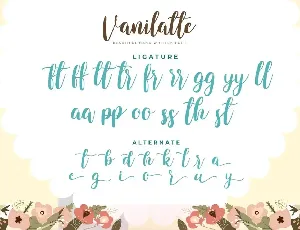 Vanilatte - Script font with a natural handwritten