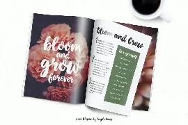 April blossom script brush font