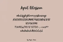 April blossom script brush font