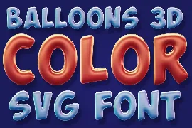 Balloons Color Font