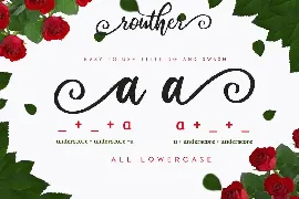 routher - Beautiful Script font