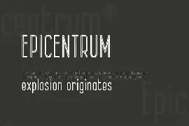 Epicentrum - Font