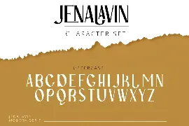 Jenalavin - Modern Serif font