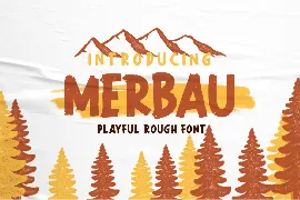 Merbau Playful Rough font