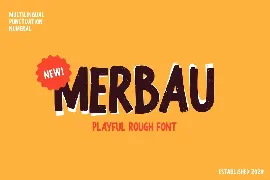 Merbau Playful Rough font