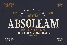 Absoleam Vintage Rough Font