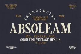 Absoleam Vintage Rough Font