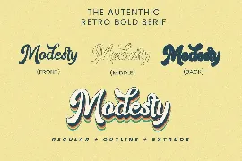 Modesty font