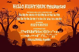 Hello Nightmare a Spooky Font