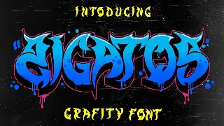 Zigatos - Strong Graffiti Font