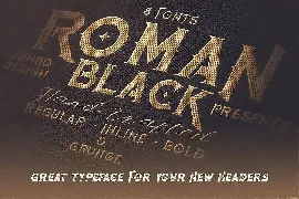 Roman Black - 8 Display Fonts