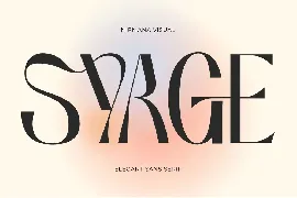 Syage - Logo font