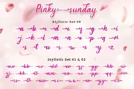 Pinky Sunday - script Font