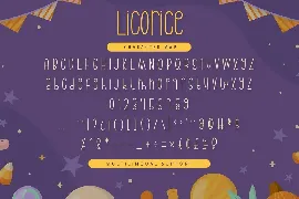 Licorice font