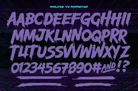 Wolves Vs Monster - Retro Horror Font