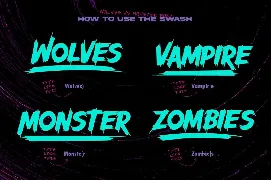 Wolves Vs Monster - Retro Horror Font