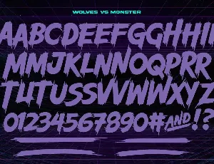 Wolves Vs Monster - Retro Horror Font