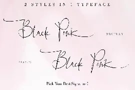 Black Pink Signature font