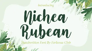 Nichea Rubean font