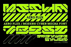 Aero Flux | Modern Cyber Mecha Font