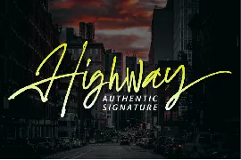 Highway Signature font