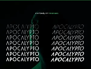 Apocalypto Display Typeface font