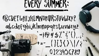 Every Summer font