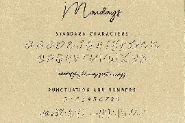 Mondays Script Font