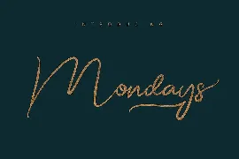 Mondays Script Font