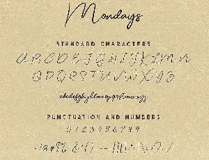 Mondays Script Font