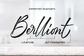 Berlliont a Handwitting Font