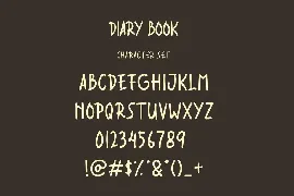 Diary Book Handwritten Font