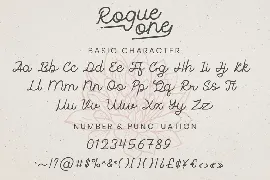 Rogue One - Monoline Script font