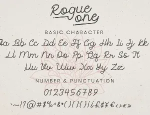 Rogue One - Monoline Script font