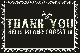 Relic forest island III font