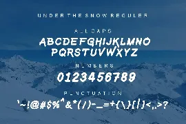 Under The Snow font