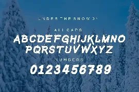 Under The Snow font