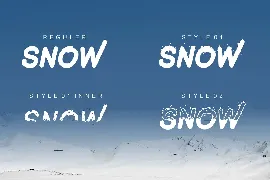 Under The Snow font