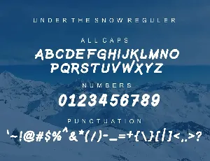 Under The Snow font