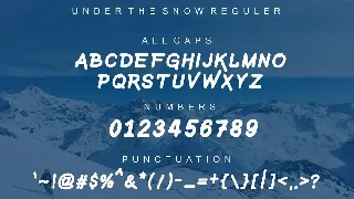 Under The Snow font