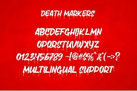 Death Markers font