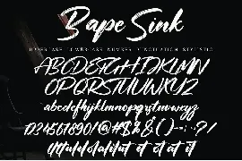 Bape Sink font