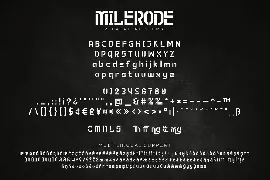 Milerode - Futuristic Font