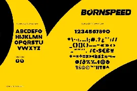 Bornspeed font