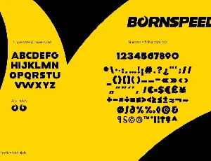 Bornspeed font