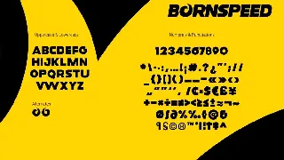 Bornspeed font