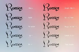 Romios font